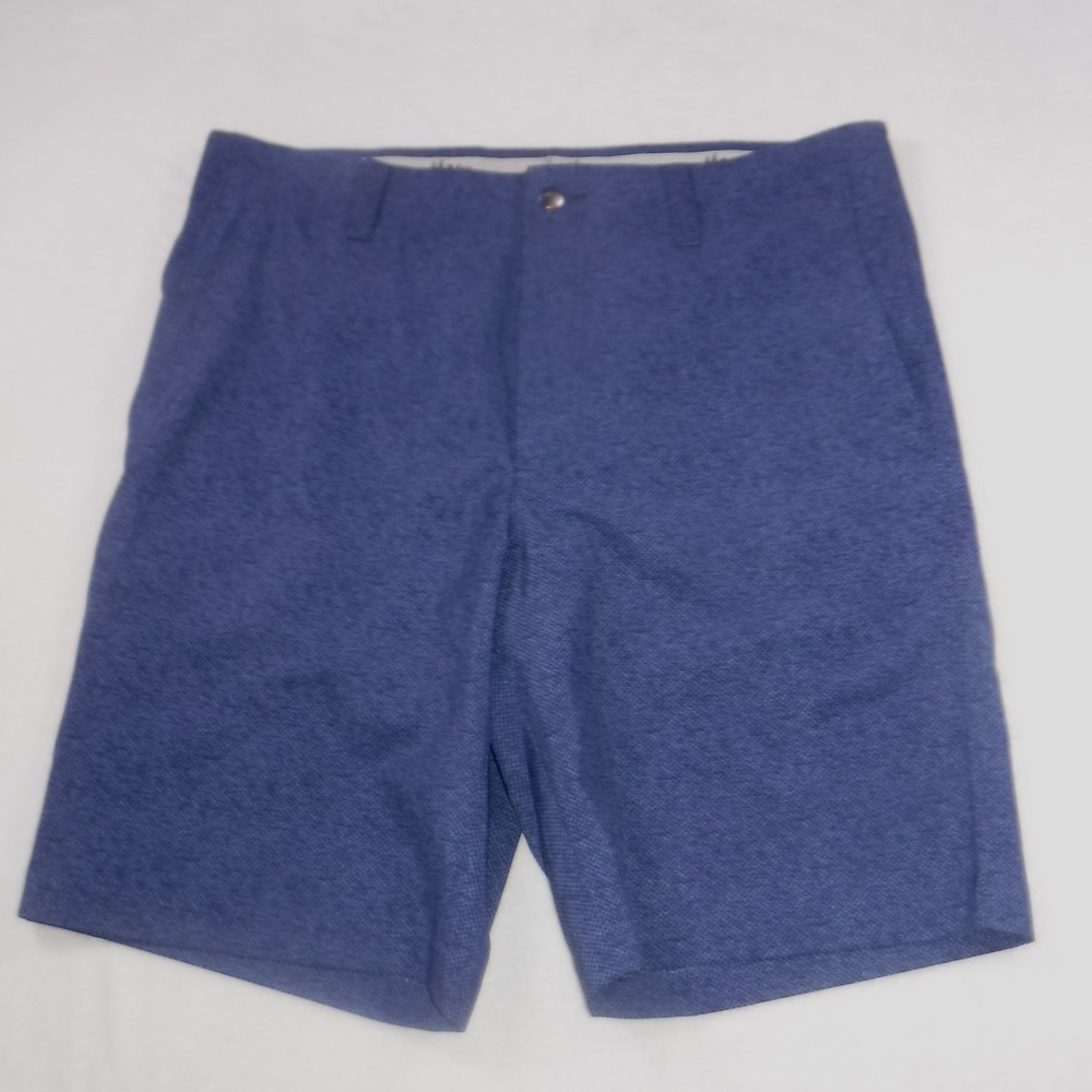 Callaway Mens Blue Textured Performance Golf Shorts Size 34 Heathered Stretch